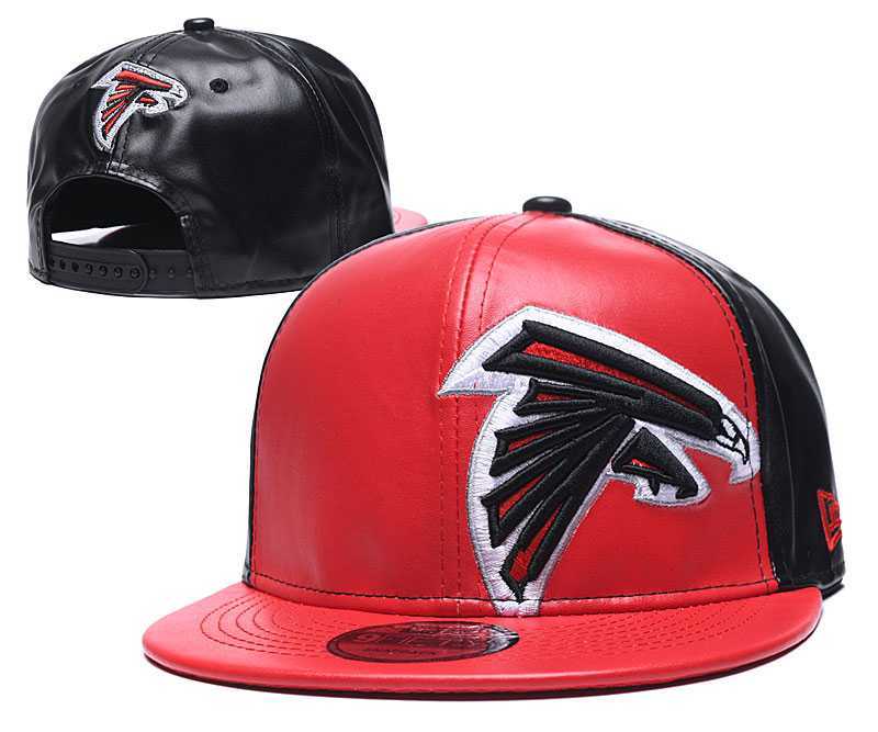 Falcons Team Logo Black Red Leather Adjustable Hat GS,We sell and wholesale Falcons Team Logo Black Red Leather Adjustable Hat GS on line form chian!